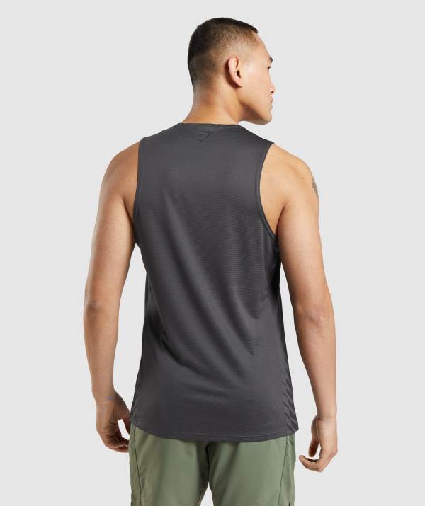 Panske Tielko Gymshark Sport Stripe Čierne Siva | AK8720614